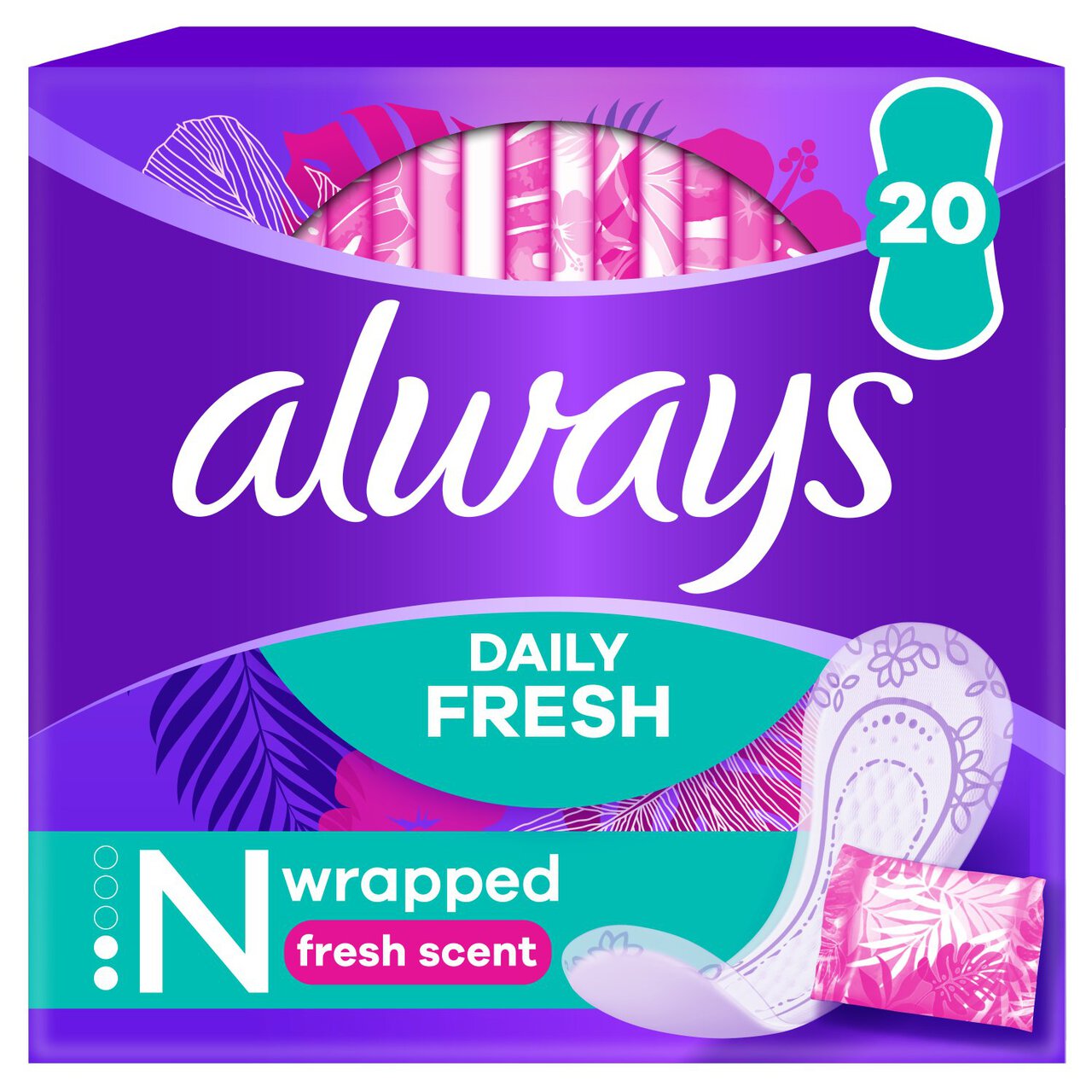 Always Dailies Singles Normal Panty Liners x 20