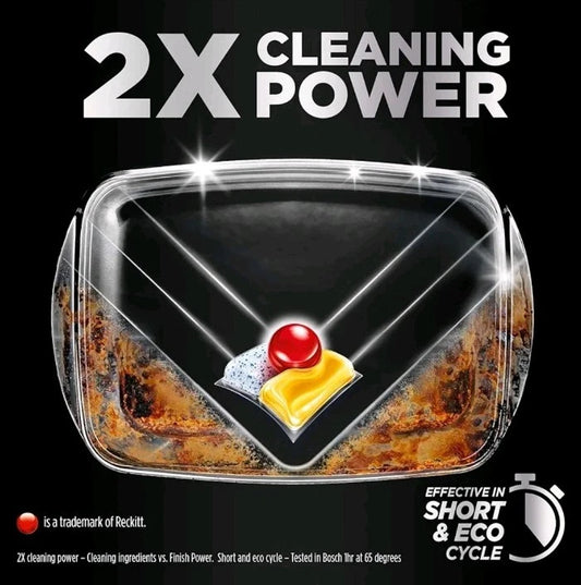 Finish Dishwasher Tablet Ultimate Infinity Shine 80 Tablets Clean & Shine Lemon