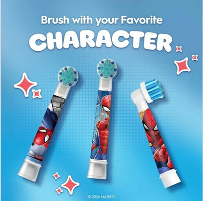 Oral-B Pro Kids Electric Toothbrush Head with Spiderman Characters Soft Bristles